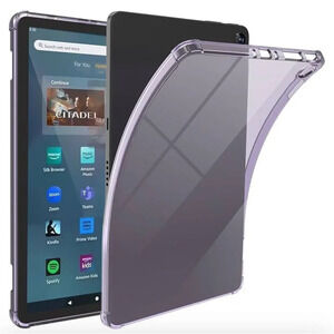 Purple Clear Case for Amazon‎ Fire Max 11 2023 Release Slim Soft TPU Transparent